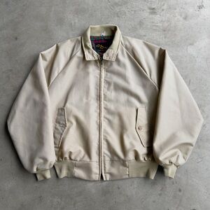 Vintage 70s Beige Windbreaker Bomber Jacket - L